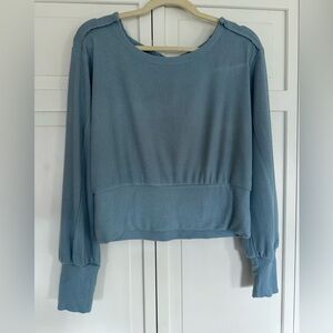 Skies Are Blue - Sweater w/ Back Keyhole - Size M
